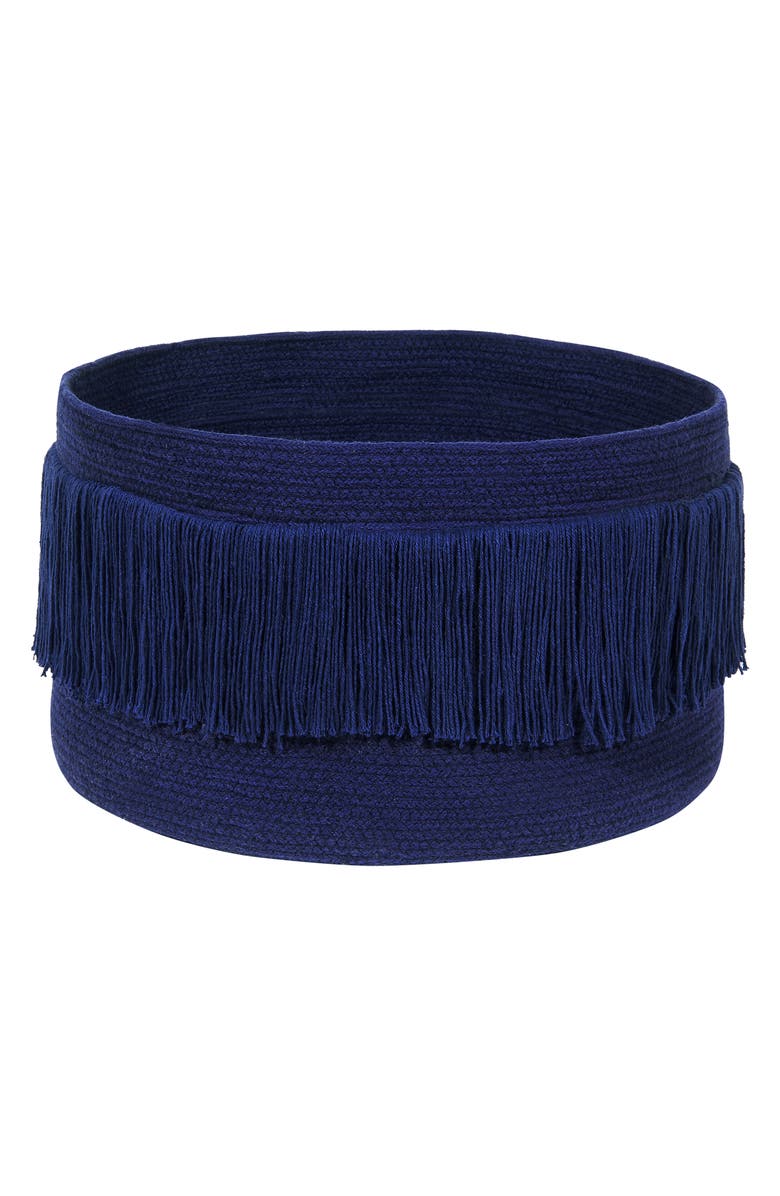 Lorena Canals Fringe Basket, Main, color, 