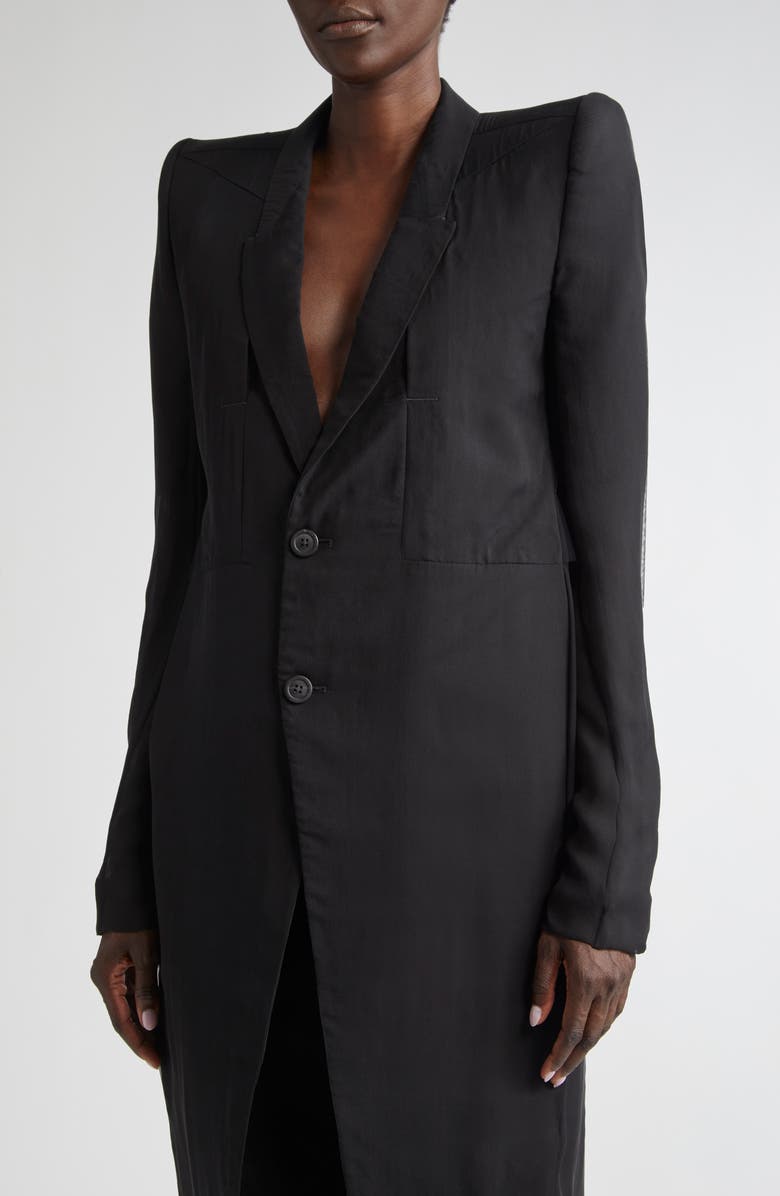 Rick Owens Fogpocket Neue Longline Coat, Alternate, color, 