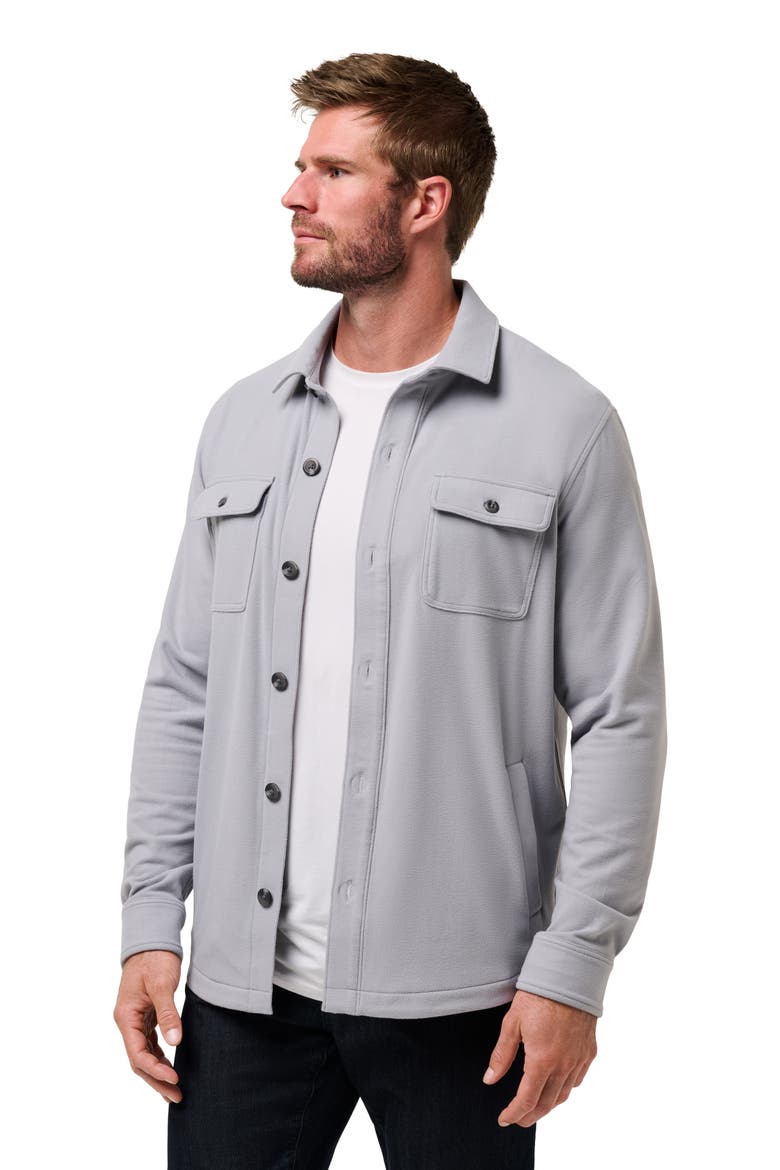 Polar Fleece Shirt Jacket, Alternate, color, SLEET