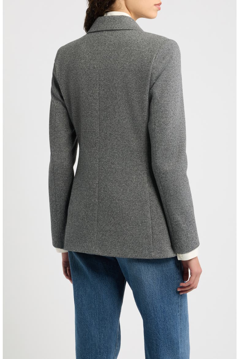 Structured Double Breasted Blazer, Alternate, color, BLACK