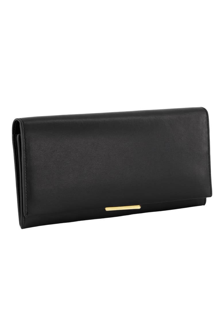 Continental Nappa Leather Wallet, Alternate, color, BLACK