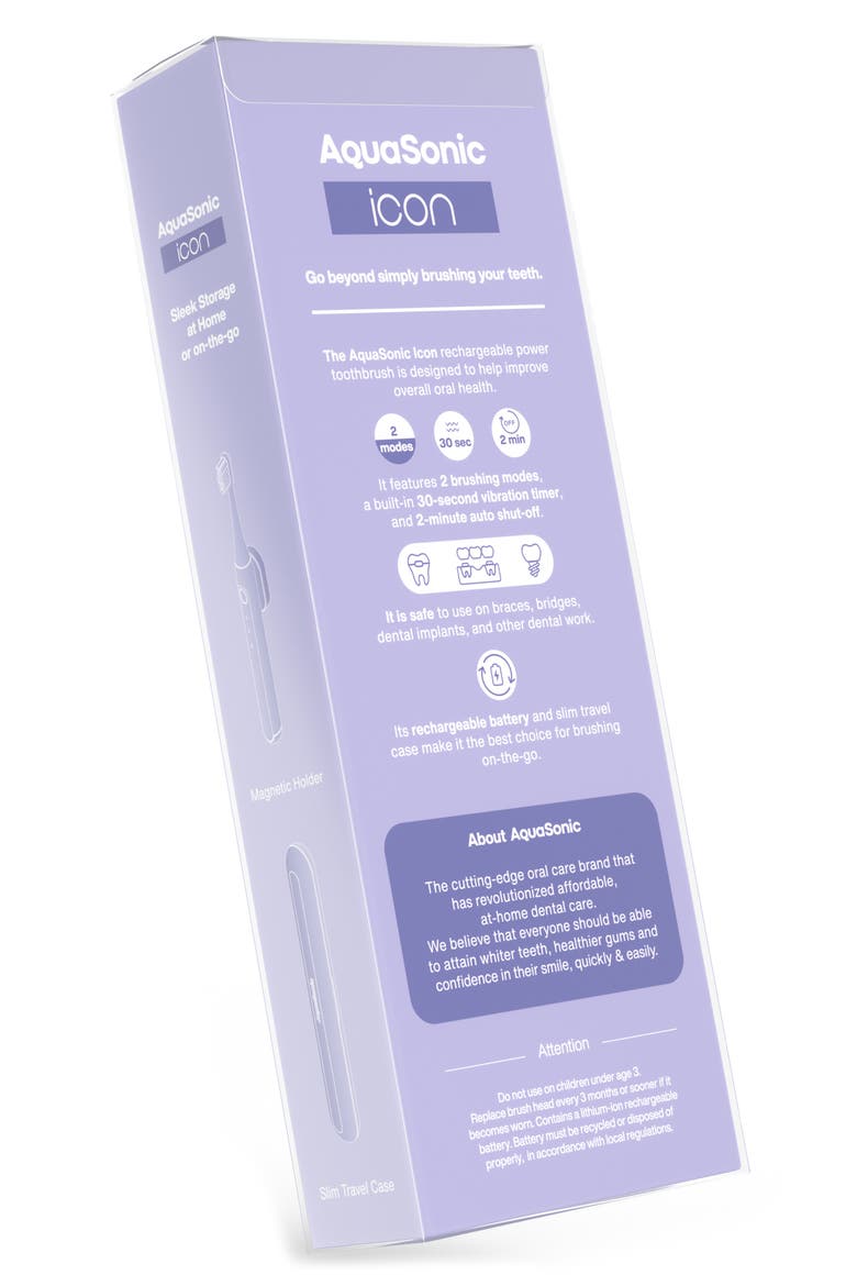 Icon Rechargeable Power Electric Toothbrush, Alternate, color, PURPLE