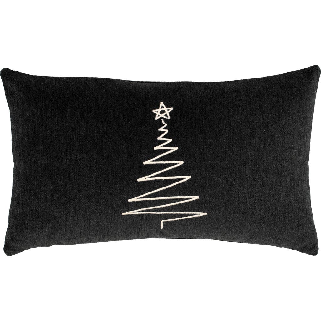 Elaine Smith Silent Night Noir Indoor & Outdoor Woven Accent Pillow In Black