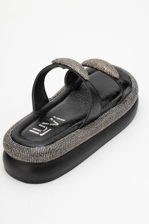 Prologue Shoes Finery Embellished Platform Slide In Black