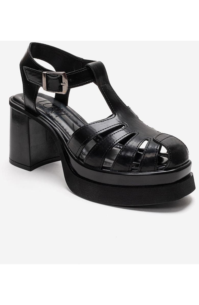 Prologue Shoes Rovena Platform Block Heel Sandal, Alternate, color, Black