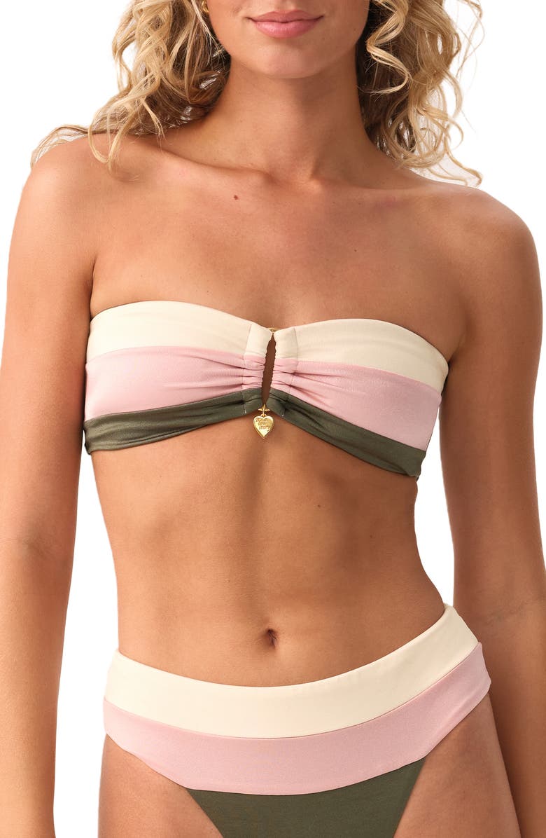 PQ SWIM Detail Bandeau Bikini Top, Main, color, Olive