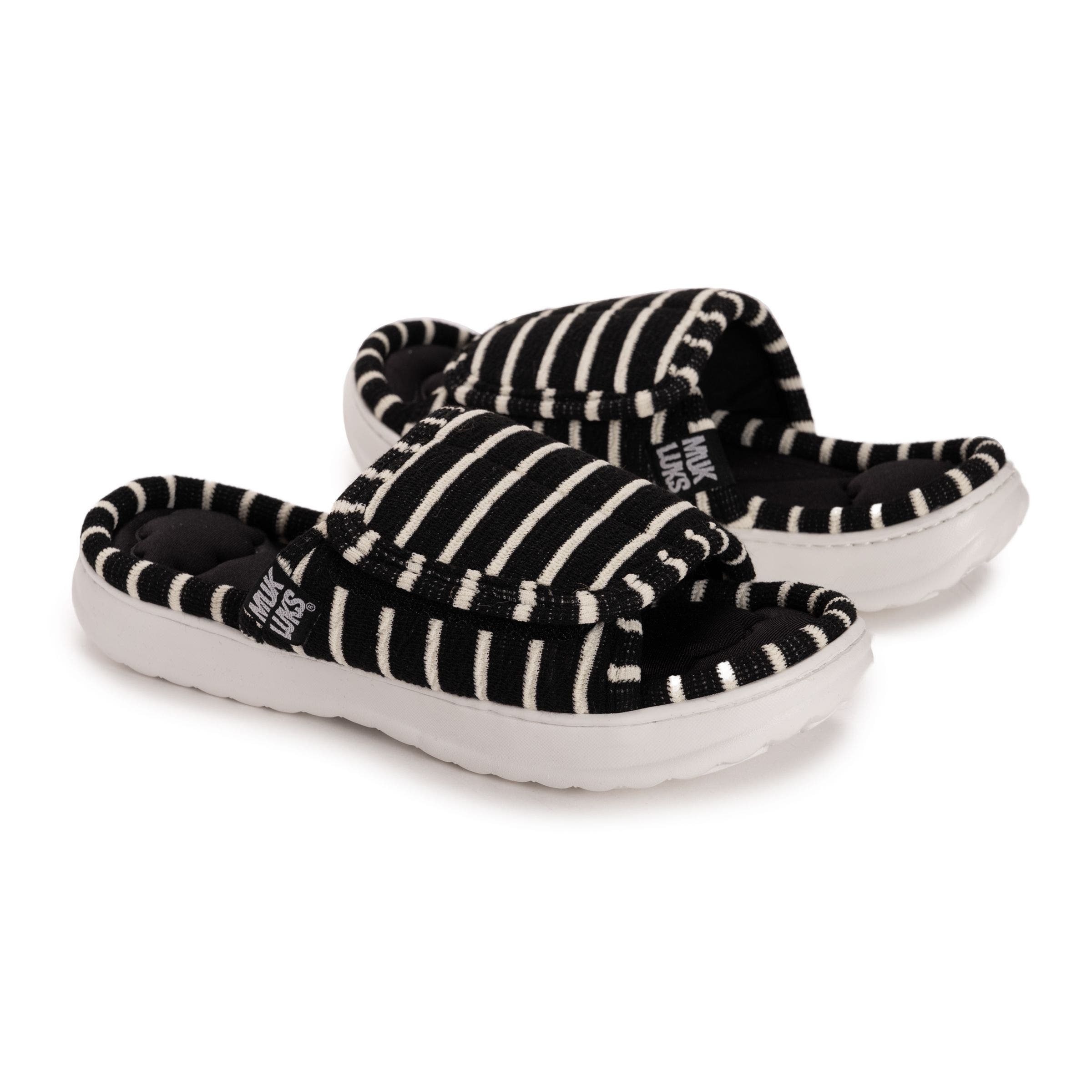 MUK LUKS Raelynn Slide Slipper, Alternate, color, Black