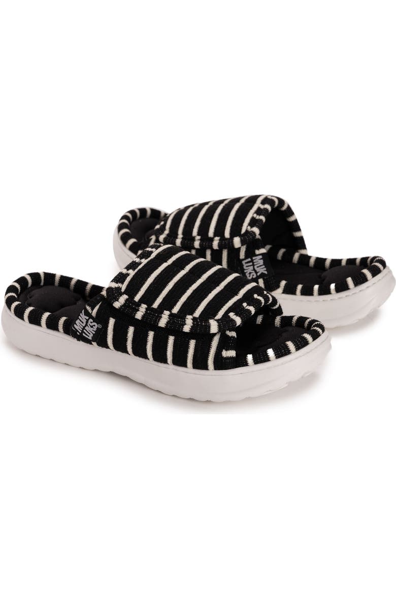 MUK LUKS Raelynn Slide Slipper, Alternate, color, Black