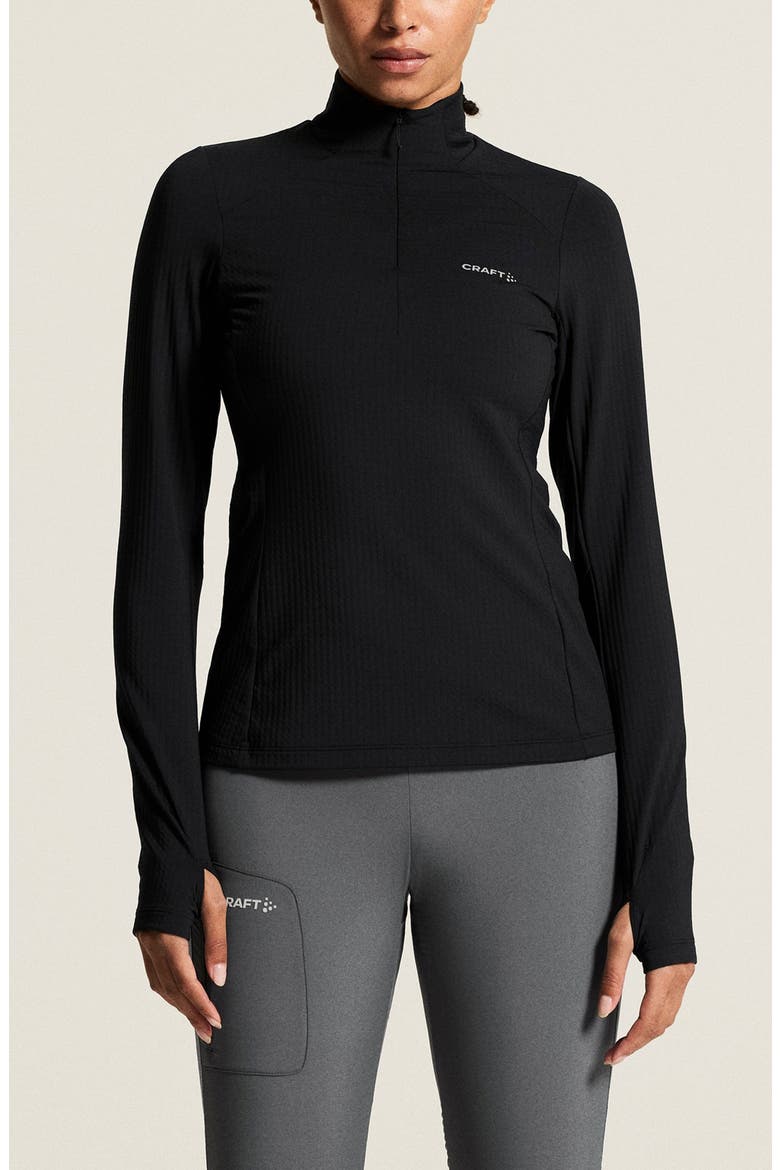 Gain Thermal Half Zip Midlayer Top, Main, color, BLACK