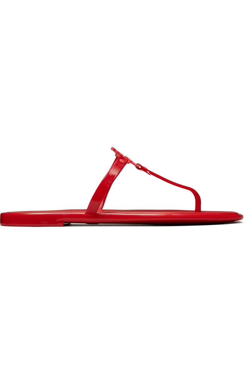 Tory Burch Roxanne Jelly Thong Sandal, Alternate, color, Brilliant Red / Brilliant Red