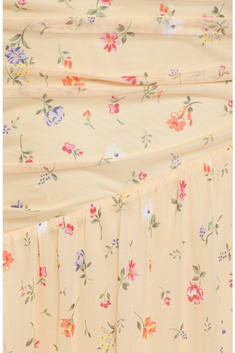 Calypso Floral Strapless Maxi Dress, Alternate, color, YELLOW MEADOW