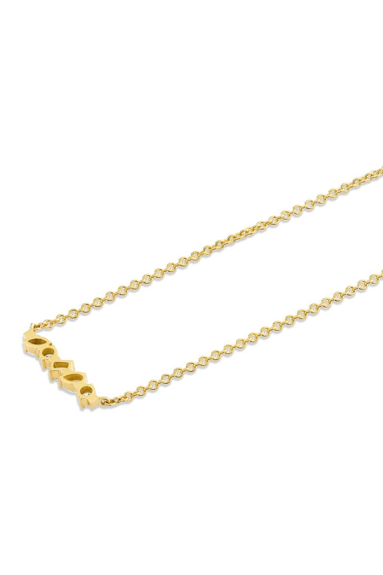 Mini Montage Mixed Cut Diamond Bar Necklace, Alternate, color, 18K Yellow Gold