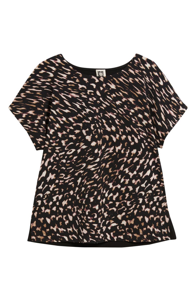 Anne Klein Abstract Print Knit Back Top, Alternate, color, 