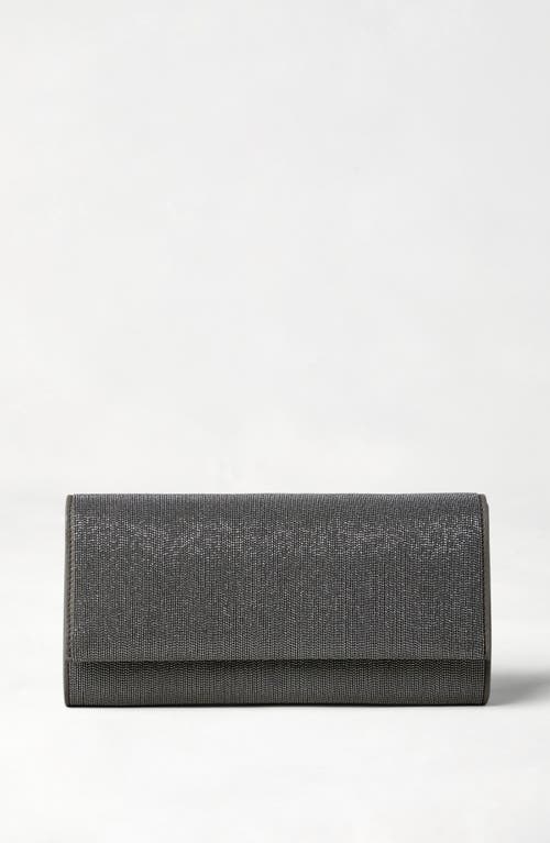 Shop Brunello Cucinelli Precious Clutch In Silver