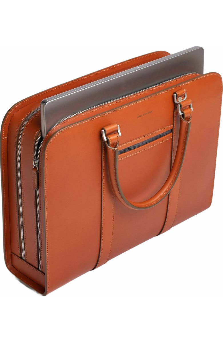 Carl Friedrik Palissy Double Briefcase, Alternate, color, Cognac