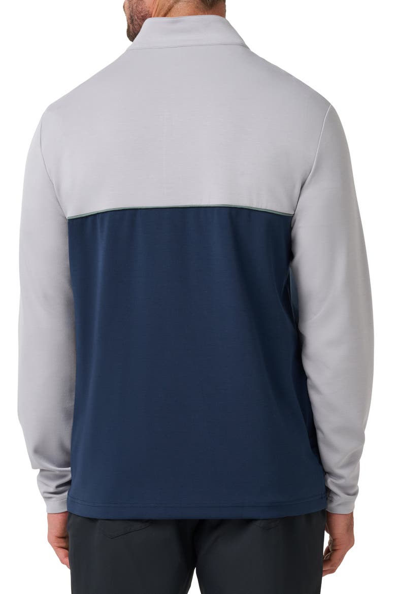 Fibercloud Colorblocked Quarter Zip Pullover, Alternate, color, LIGHT GREY