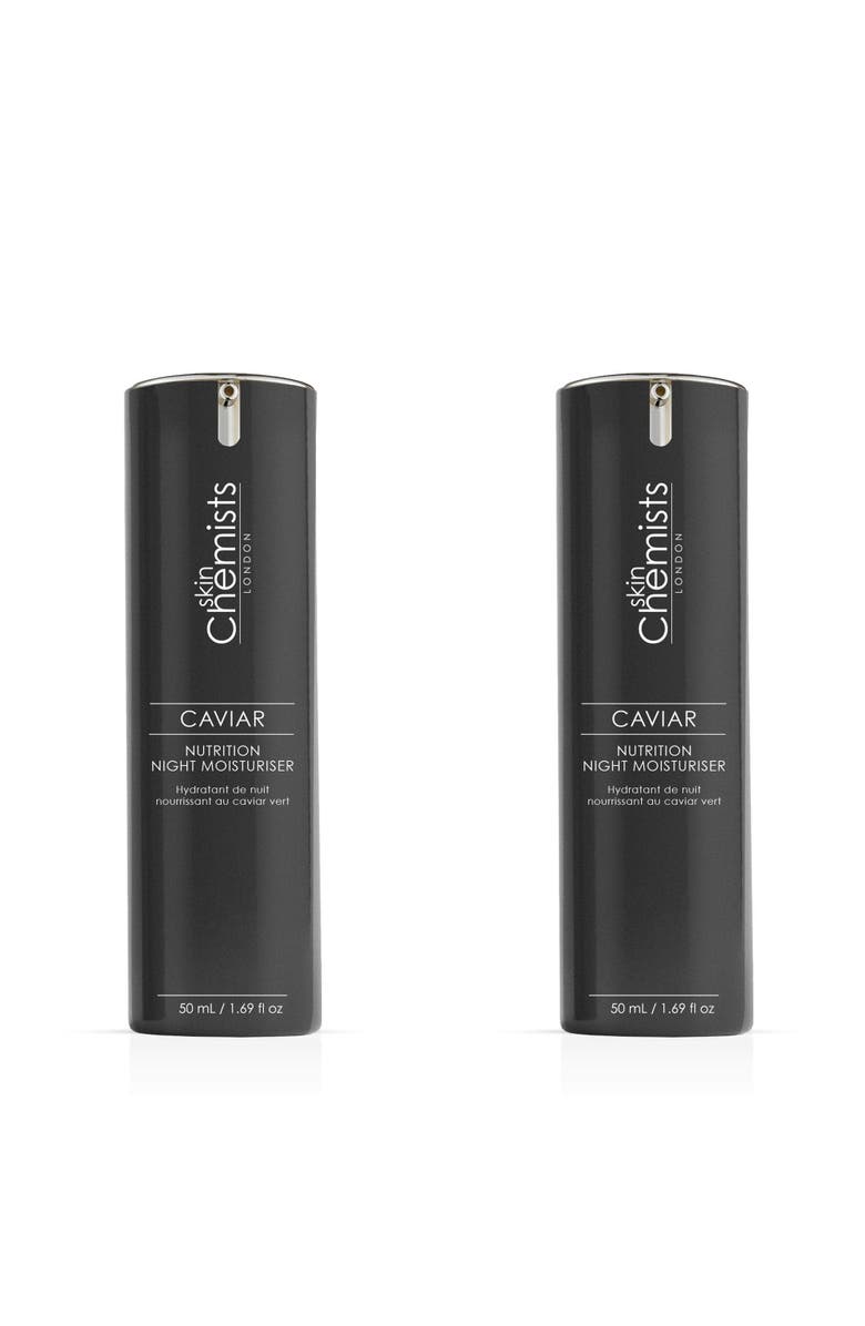 SKINCHEMISTS Caviar Nutrition Night Moisturiser 50ml x 2 Duo Set, Main, color, White