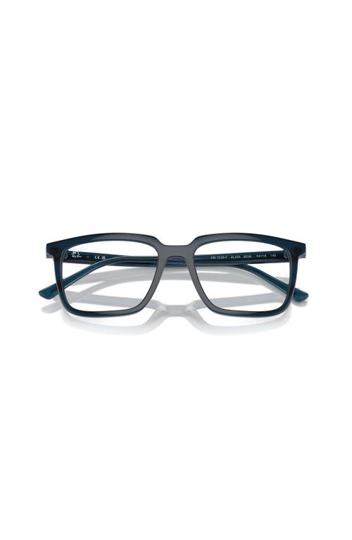 Ray Ban Ray-ban 54mm Rectangle Optical Glasses In Blue
