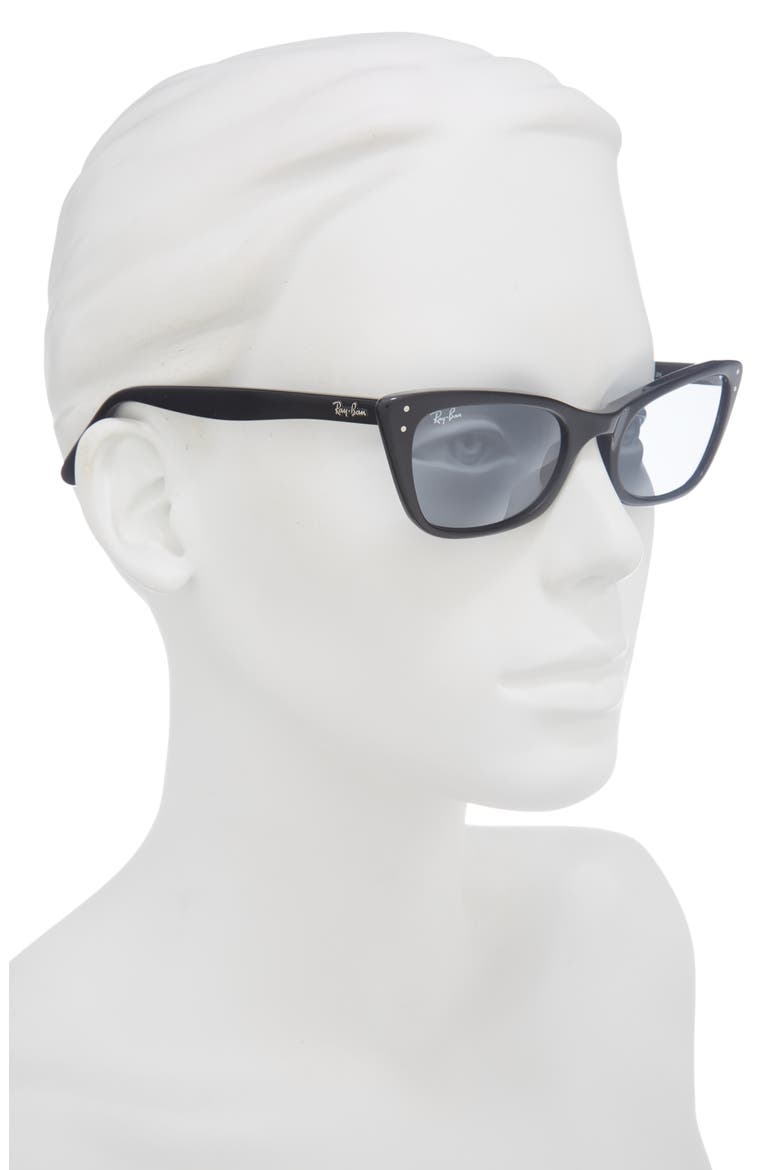 Lady Burbank 52mm Cat Eye Sunglasses, Alternate, color, BLACK / BLUE
