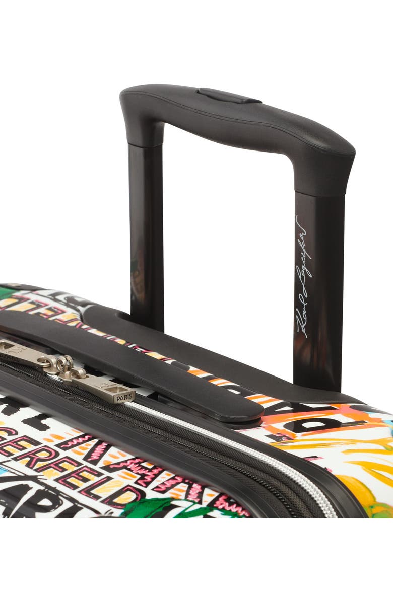 KARL LAGERFELD Logo Explosion Upright Suitcase, Alternate, color, Multi Color