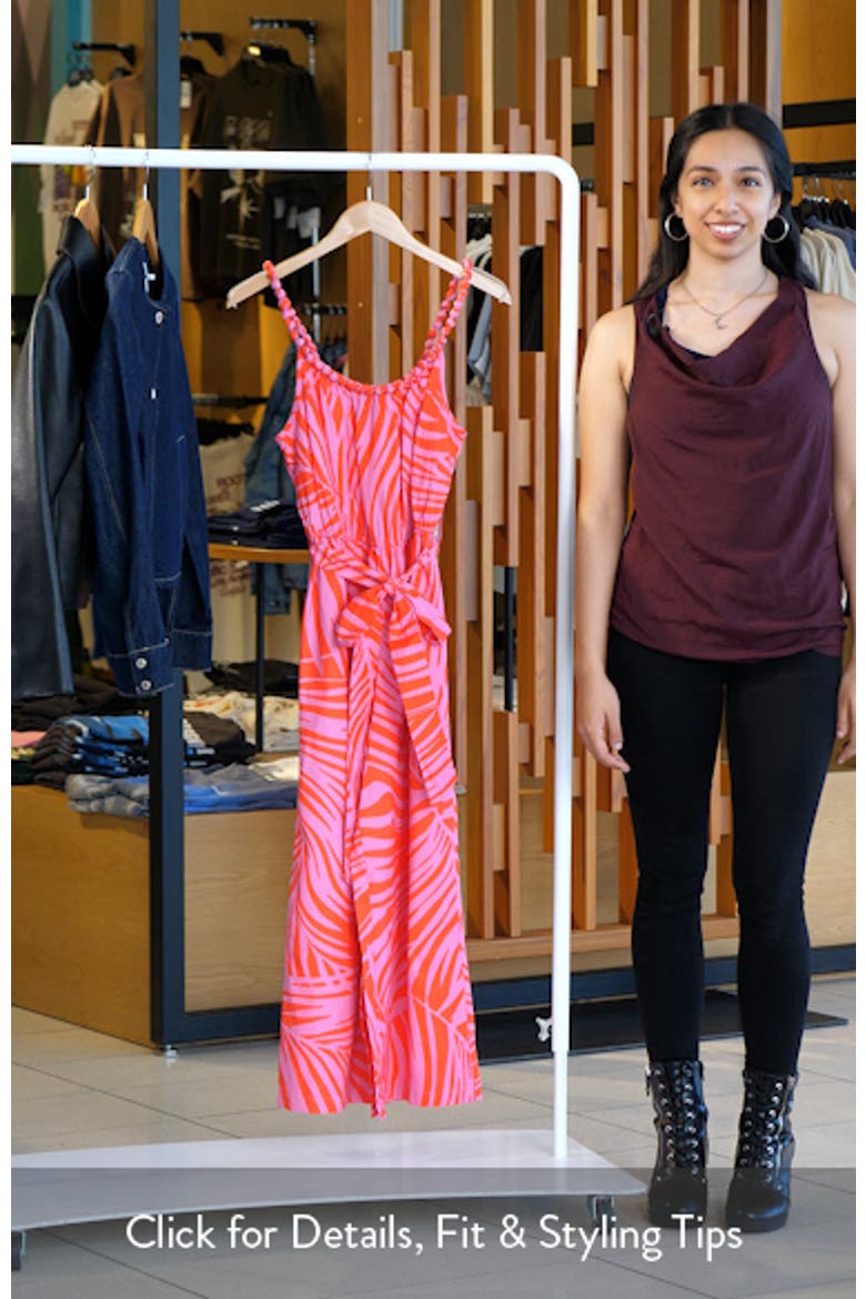 Printed Belted Cotton Romper video
