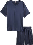 Lunya Henley Washable Silk Short Pajamas