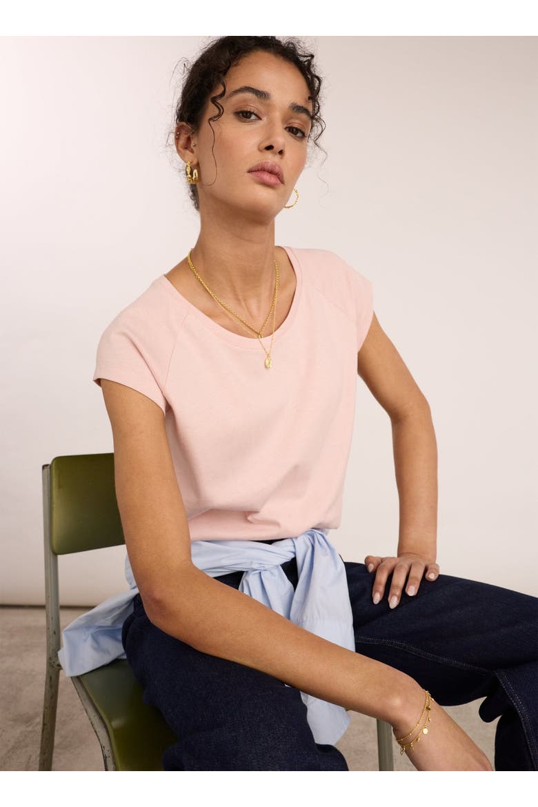 Catherine Scoop Neck T-Shirt, Alternate, color, Powder Pink