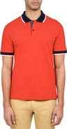 CONSTRUCT Slim Fit Solid Cotton Stretch Pique Polo