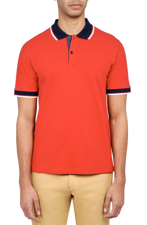 Construct Solid Pique Polo In Red