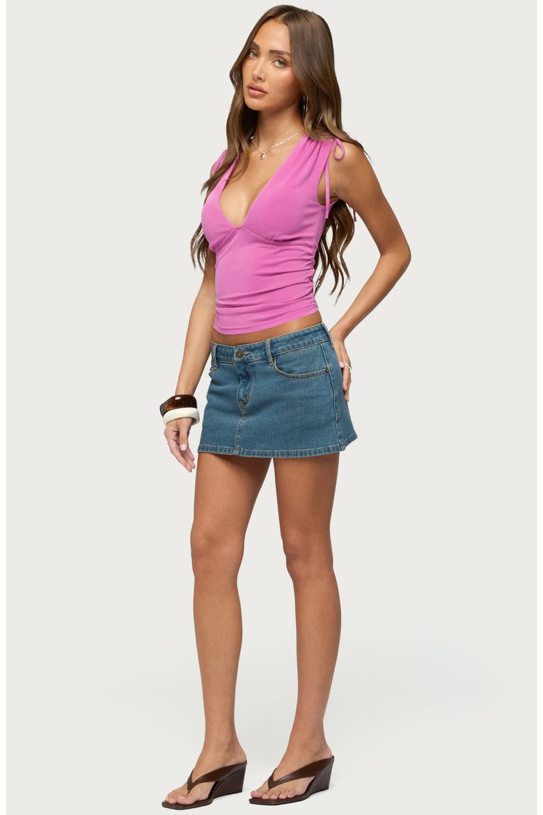 Cady Drawstring Ruched Tank, Alternate, color, PINK