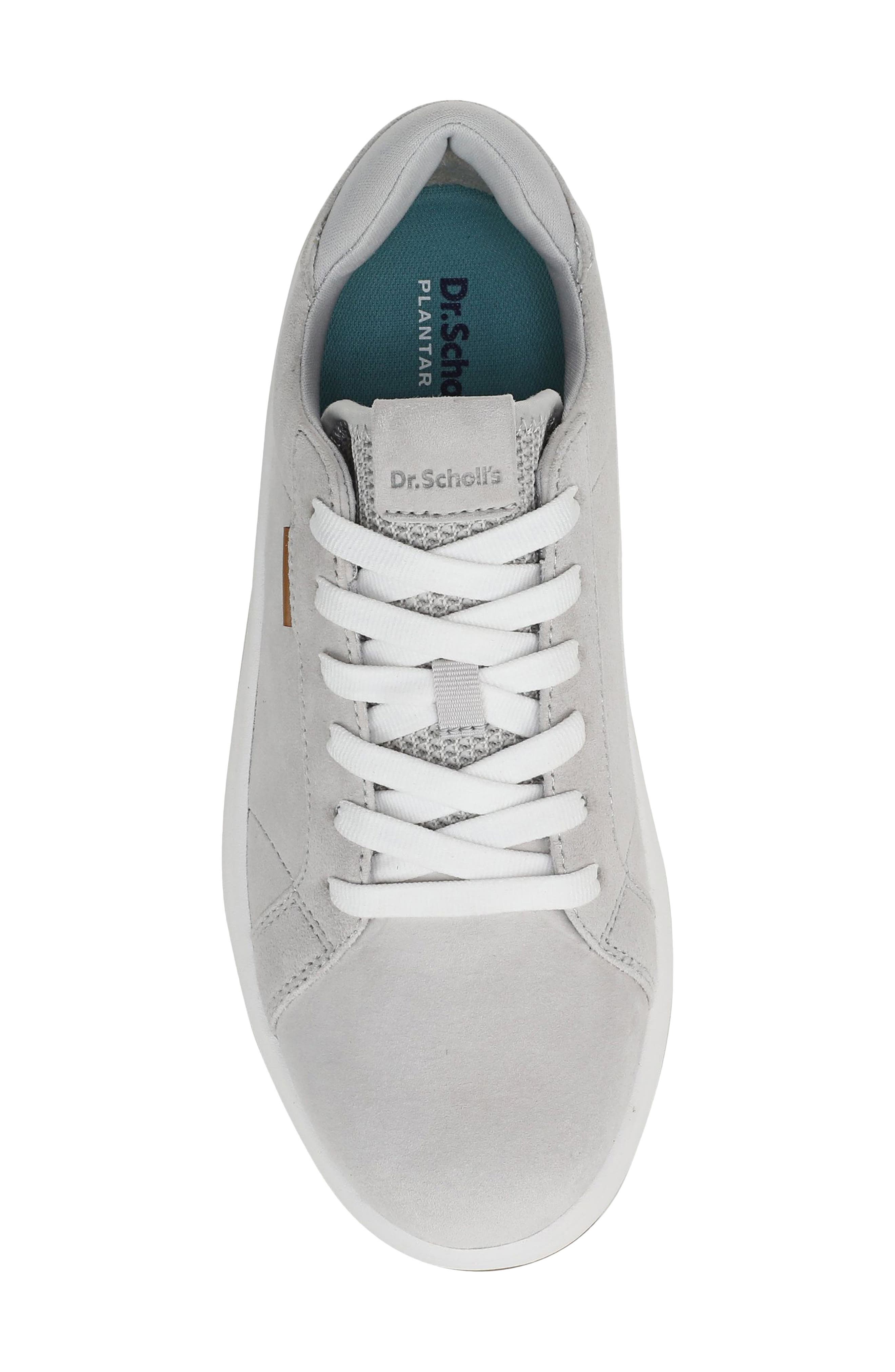 Feel Good Plantar Fasciitis Leather Sneaker (Women) - Wide Width Available, Alternate, color, LIGHT GREY