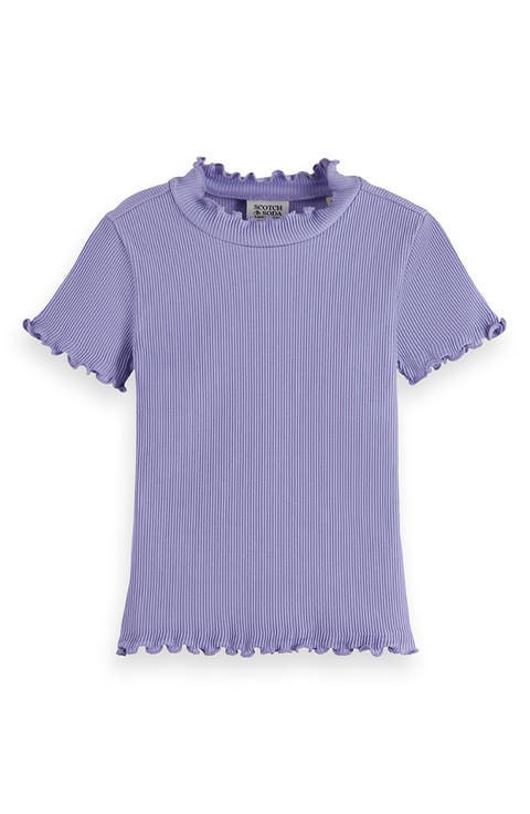 Kids' Cotton Mock Neck T-Shirt (Big Kid)