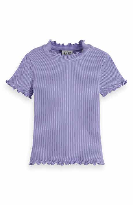 Scotch & Soda Kids' Cotton Mock Neck T-Shirt