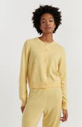 Chinti & Parker Wool Cashmere Blend Crew Neck Cropped Cardigan