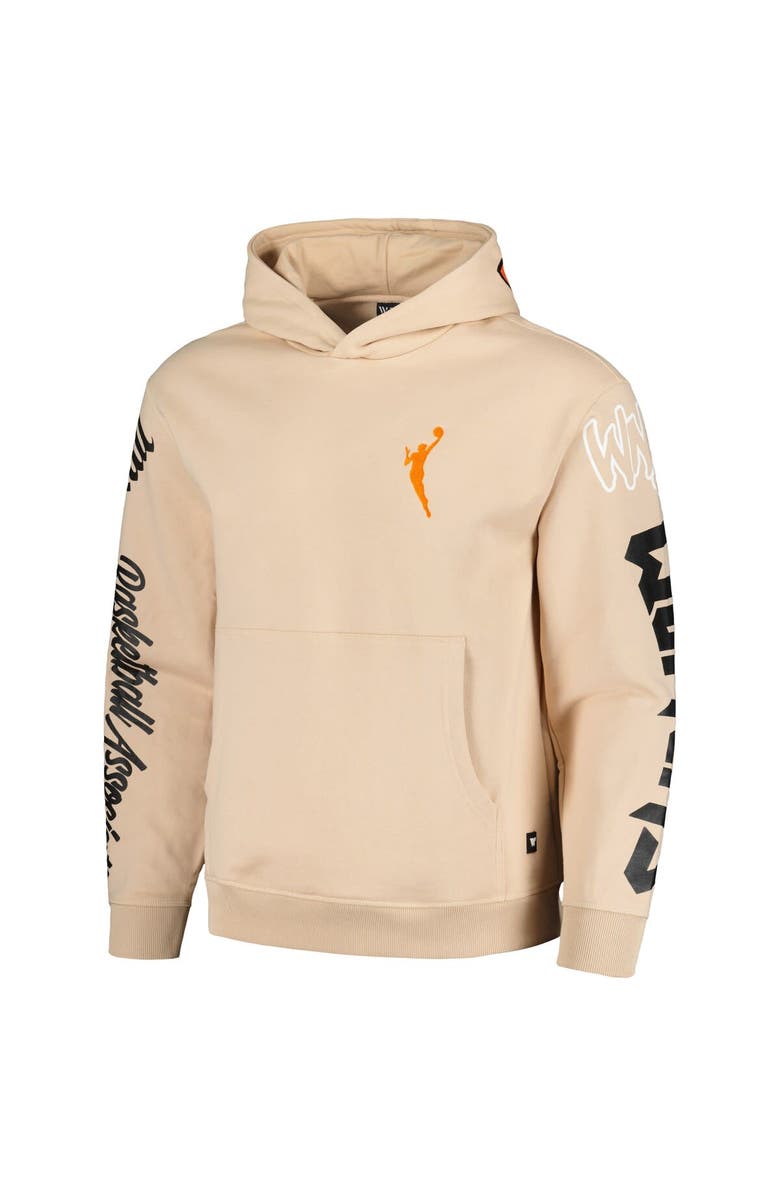 THE WILD COLLECTIVE Unisex The Wild Collective Cream WNBA Gear Graffiti Acid Wash Pullover Hoodie, Alternate, color,