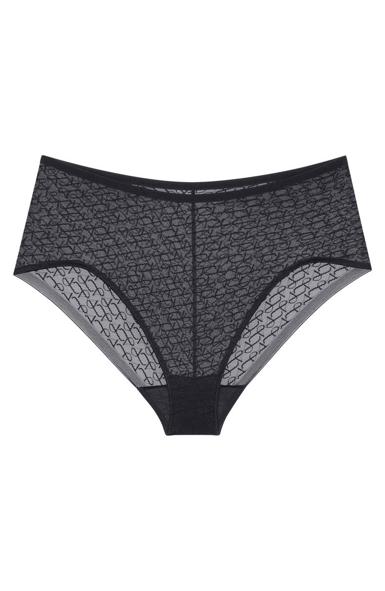 TRIUMPH Signature Sheer Brief Panties, Main, color, Black
