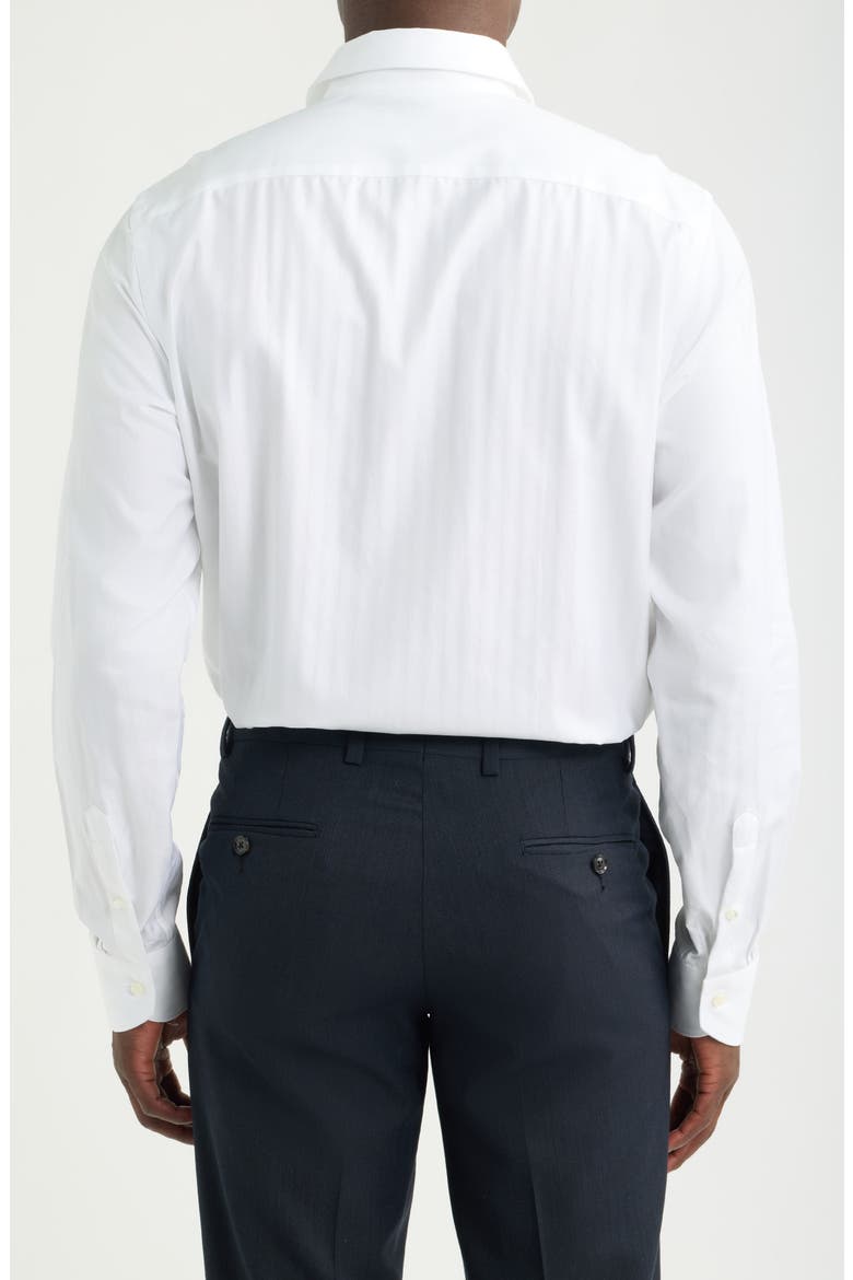 Regular Fit Herringbone Dress Shirt, Alternate, color, WHITE