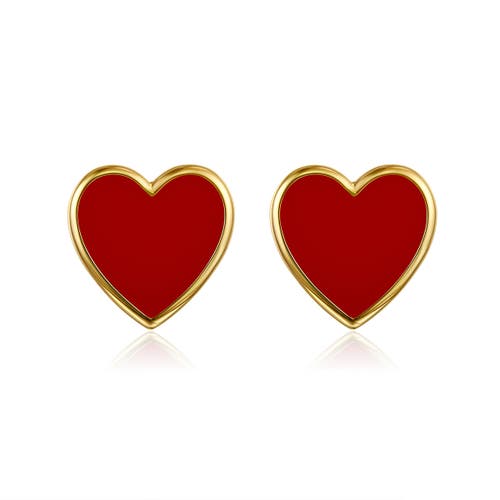 Anna Zuckerman Petit Love Studs In Burgundy