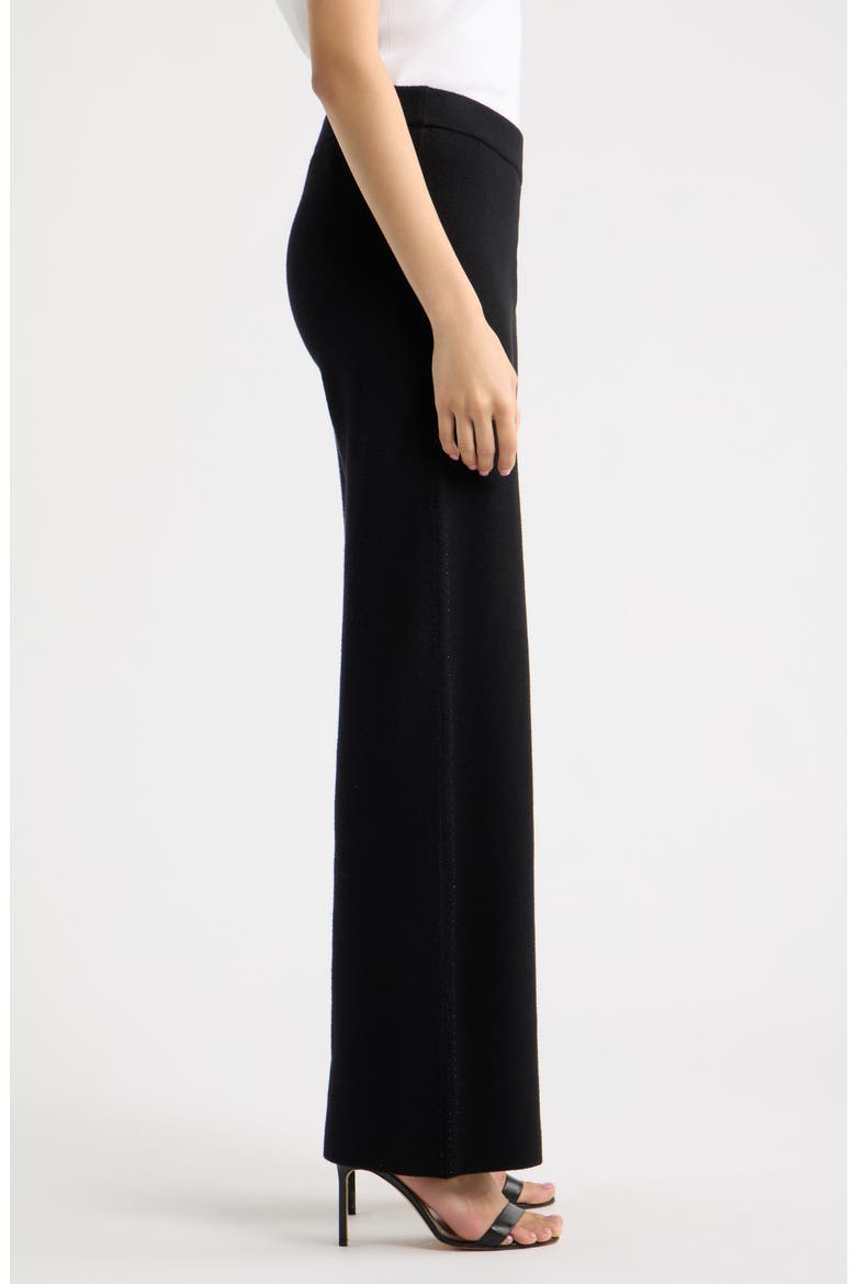 Heat Set Side Stripe Sweater Pants, Alternate, color, ANNE BLACK
