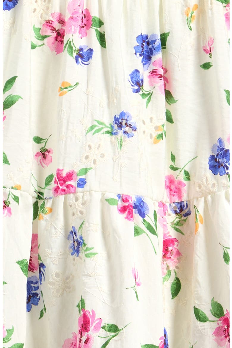 Kids' Floral Eyelet Dress, Alternate, color, LIGHT BLUE