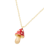Fable England Enamel Mushroom Necklace