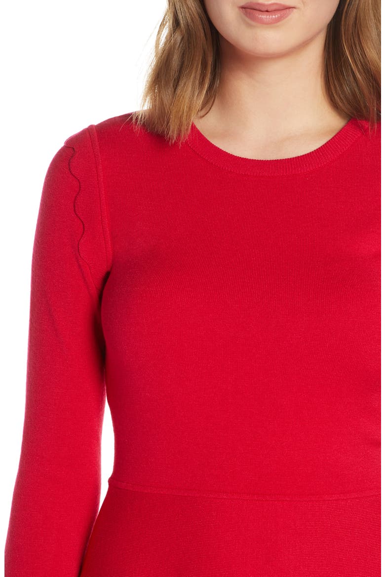 Fit & Flare Sweater Dress, Alternate, color, PINK