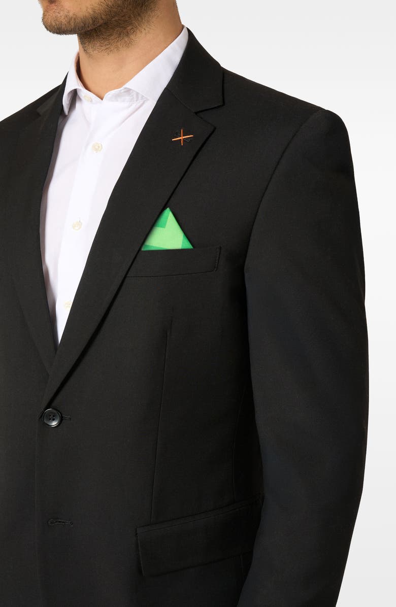 OppoSuits x Minecraft Daily Slim Fit Black Suit Jacket, Alternate, color, Black