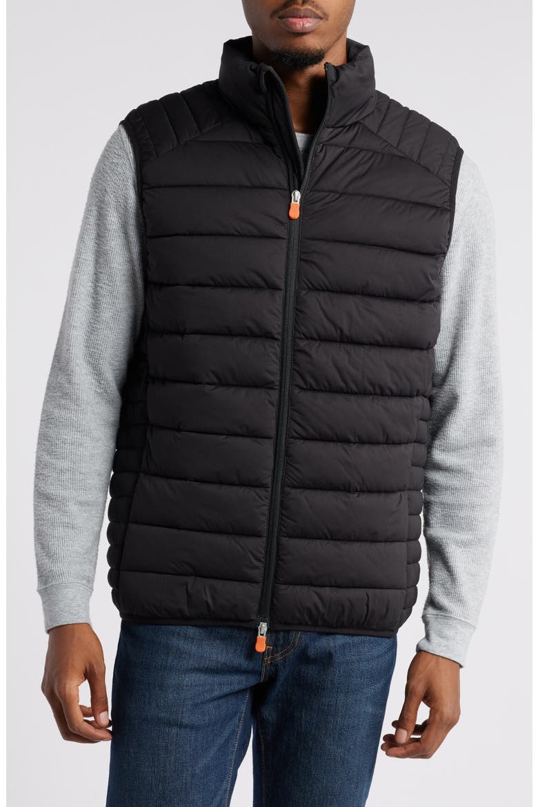 Russell Quilted Puffer Vest, Alternate, color, BLACK