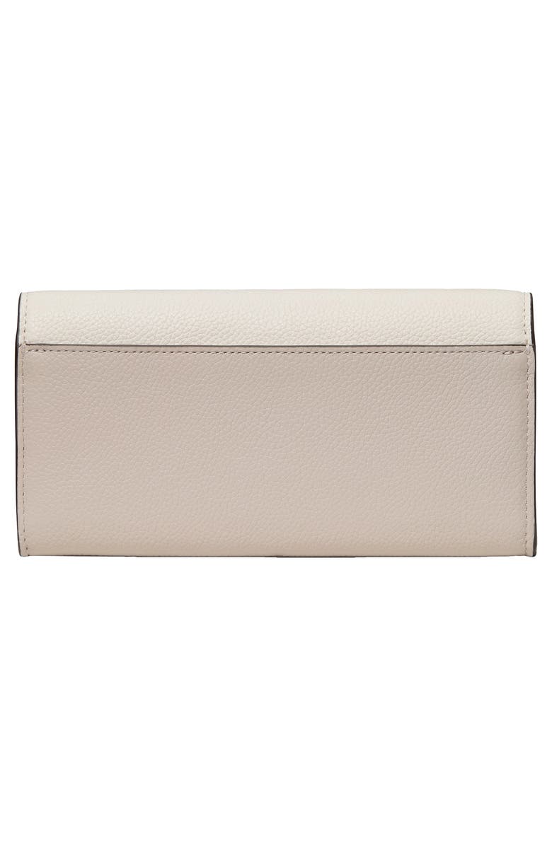 Kate Spade New York deco colorblock pebble leather wallet, Alternate, color, Cashew Milk Multi
