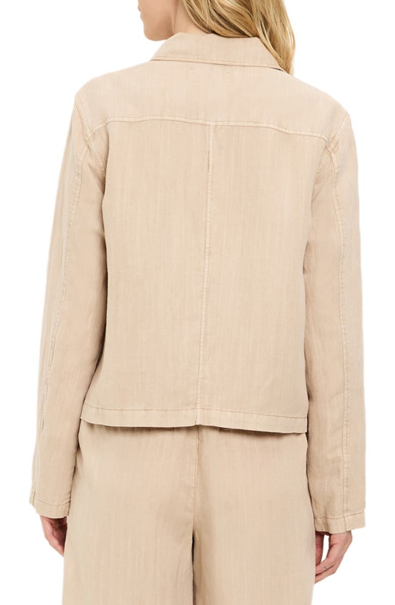 Michael Stars Nash Linen Blend Jacket, Alternate, color, Macadamia