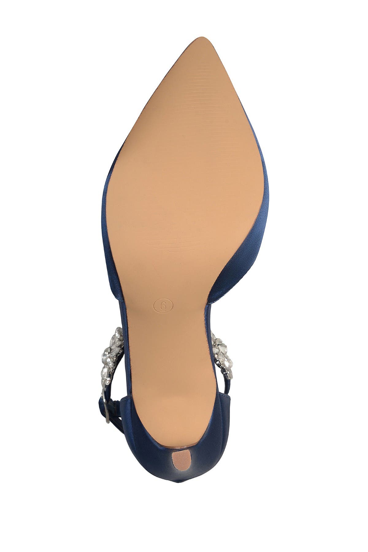 Loxley Embellished Ankle Strap D'Orsay Pump, Alternate, color, NAVY