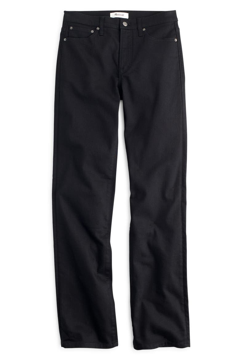 The Straight Super Stretch Denim Jeans, Alternate, color, BLACK RINSE WASH