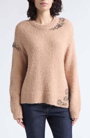 Cinq à Sept Crystal Lilliana Crewneck Sweater