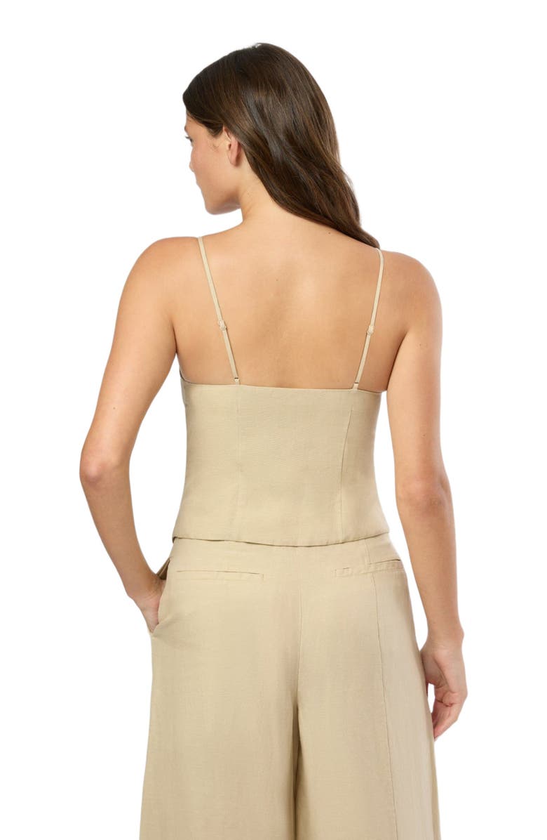 Onia Air Linen High Neck Top, Alternate, color, Jute